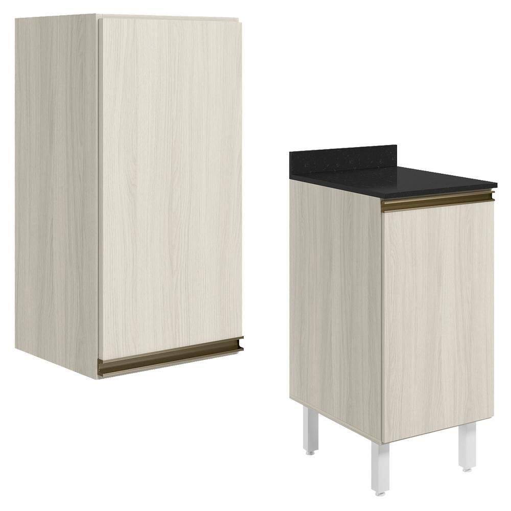 Armario Aereo Balcao 1 Porta 40cm Mdf Kali Nicioli Bianco Toq