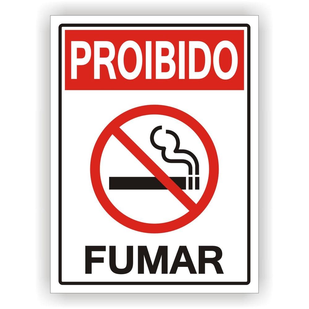 Placa Proibido Fumar Sinalização 20x30cm