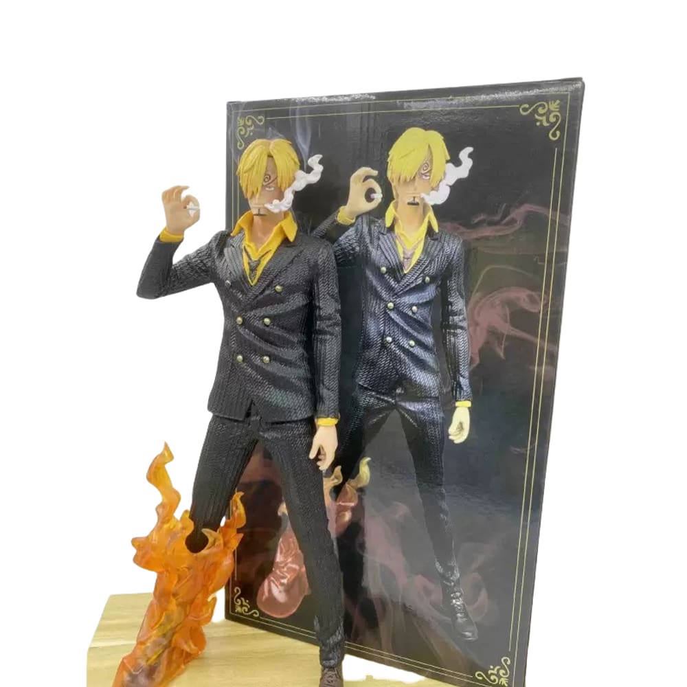 Figuras ornamentais Sanmu One Piece Sanji Black PVC com mais de 17 anos