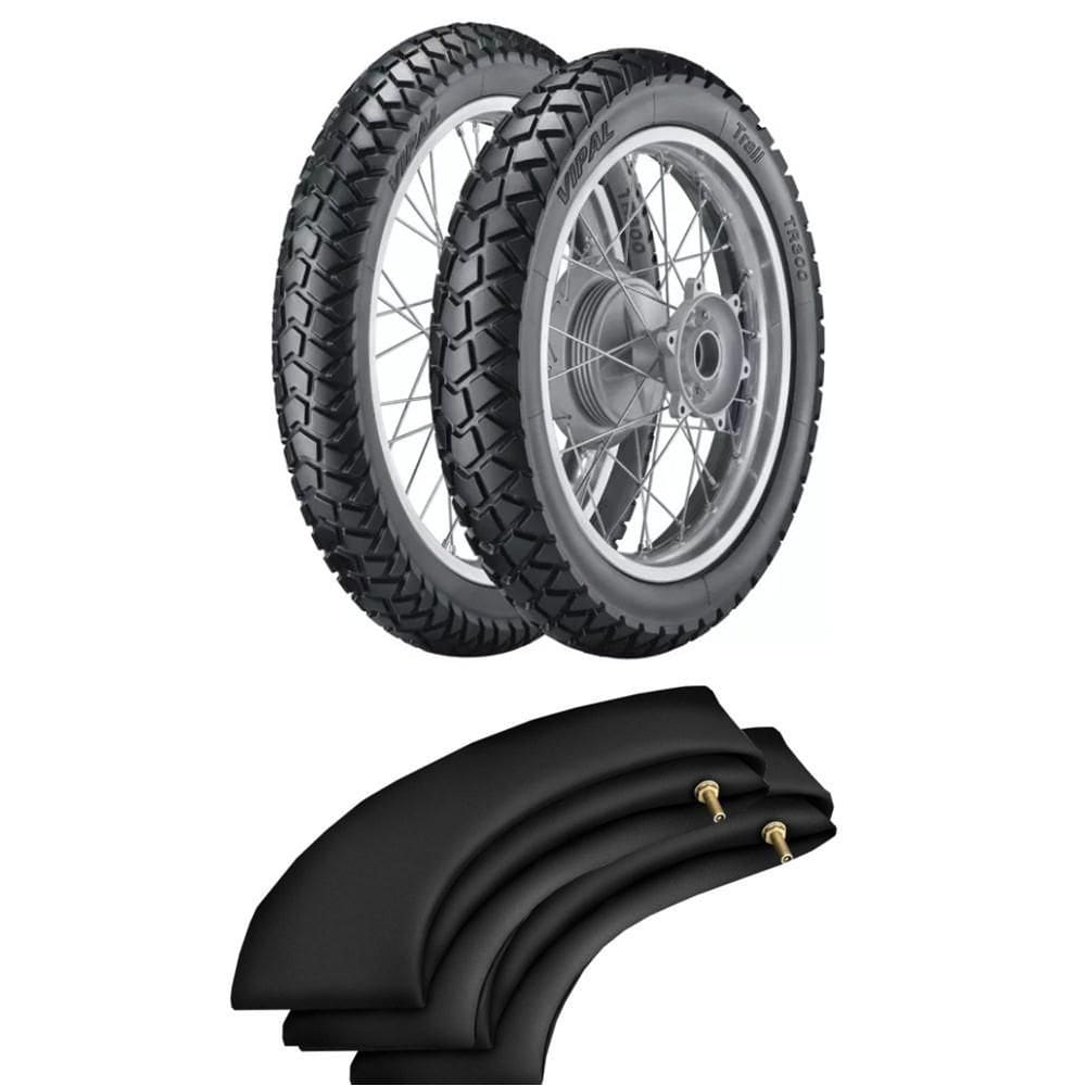 Kit Pneu Xr250 Tornado 120/80-18 + 90/90-21 Tr300 Vipal