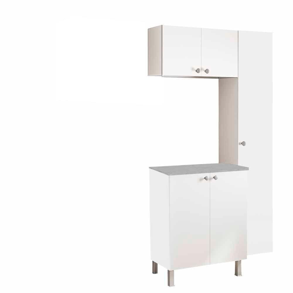 Conjunto Armário Multiuso Para Lavanderia Telasul Duo 3 Peças