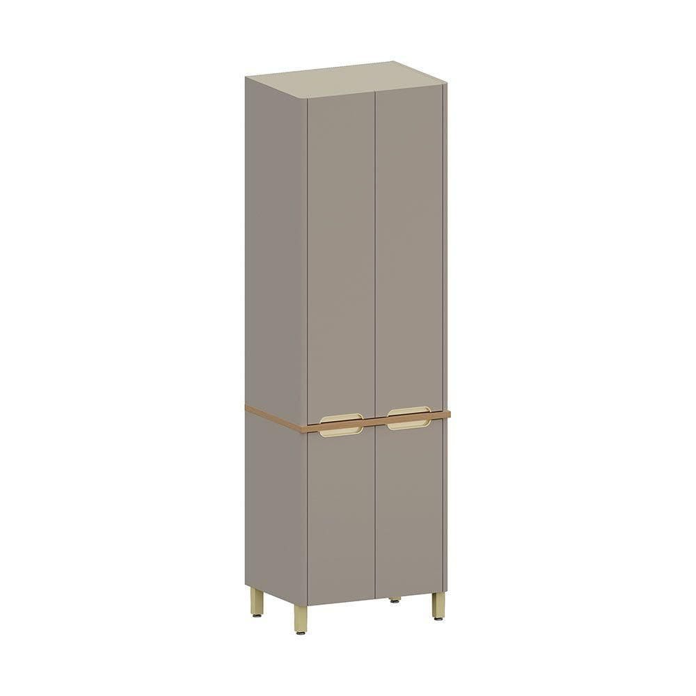 Paneleiro 4 Portas 70cm Lumina Luciane Móveis Cinammon