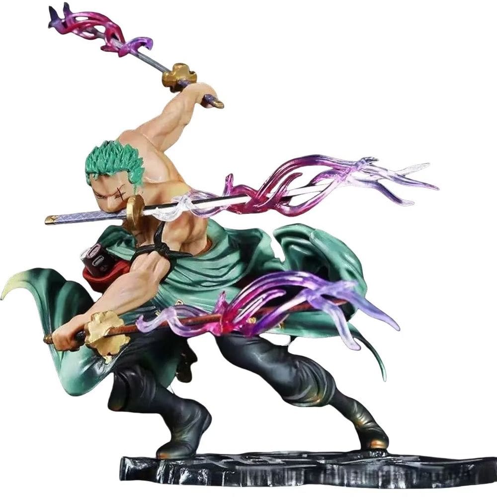 Figuras ornamentais Sanmu Anime One Piece Zoro Fight