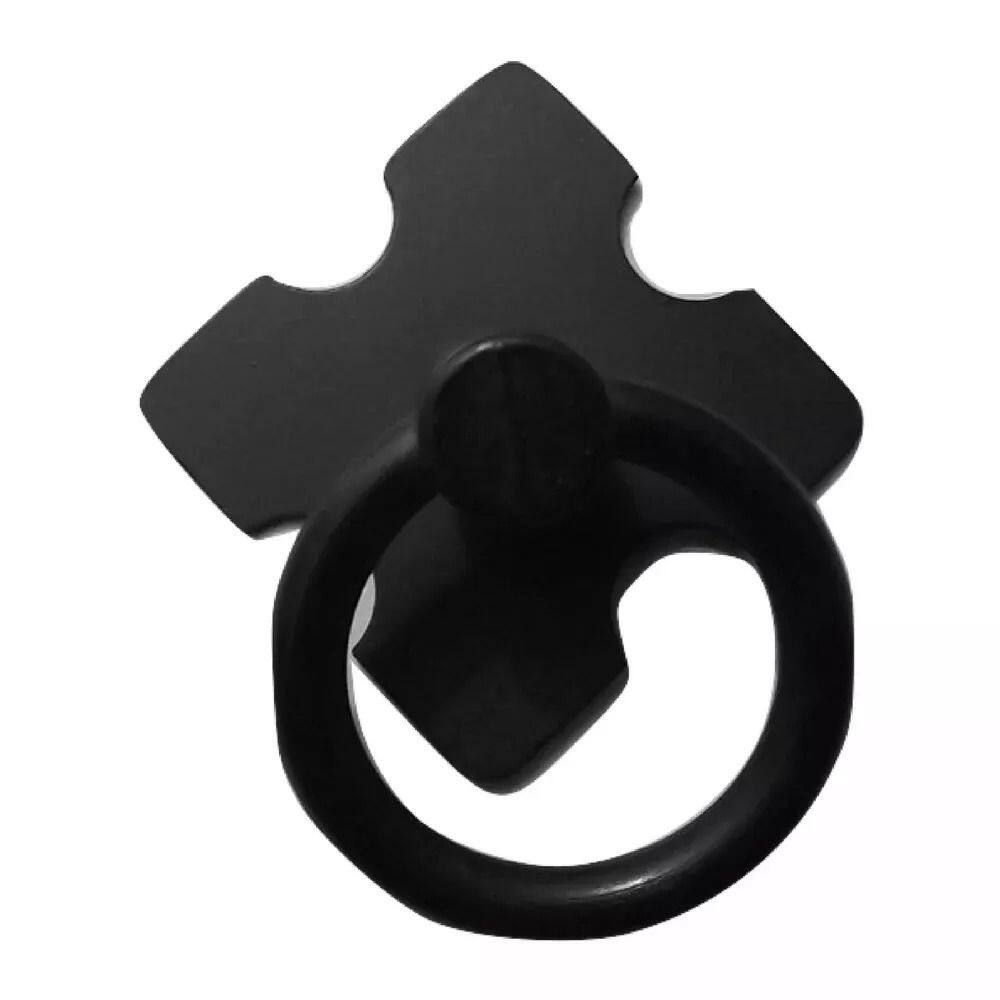 Puxador argola na cor preto para moveis com 10 unidade