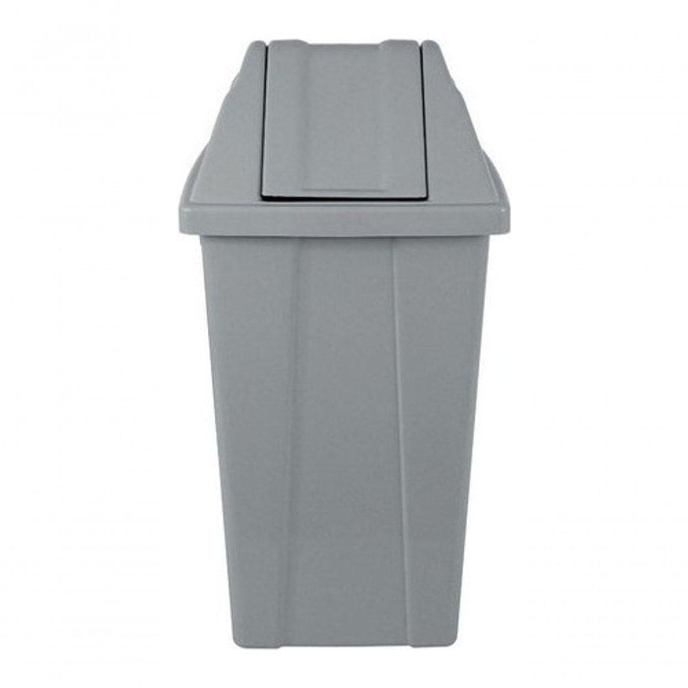 Lixeira Cesto Quadrado 25 L Com Tampa Vai-vem Cinza
