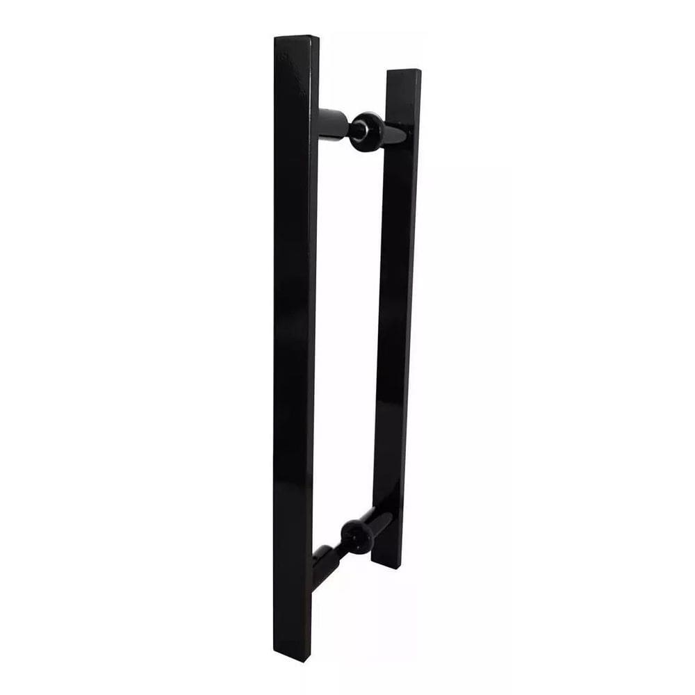 Puxador Para Portas Madeira / Vidro Alumínio Preto - 80 Cm