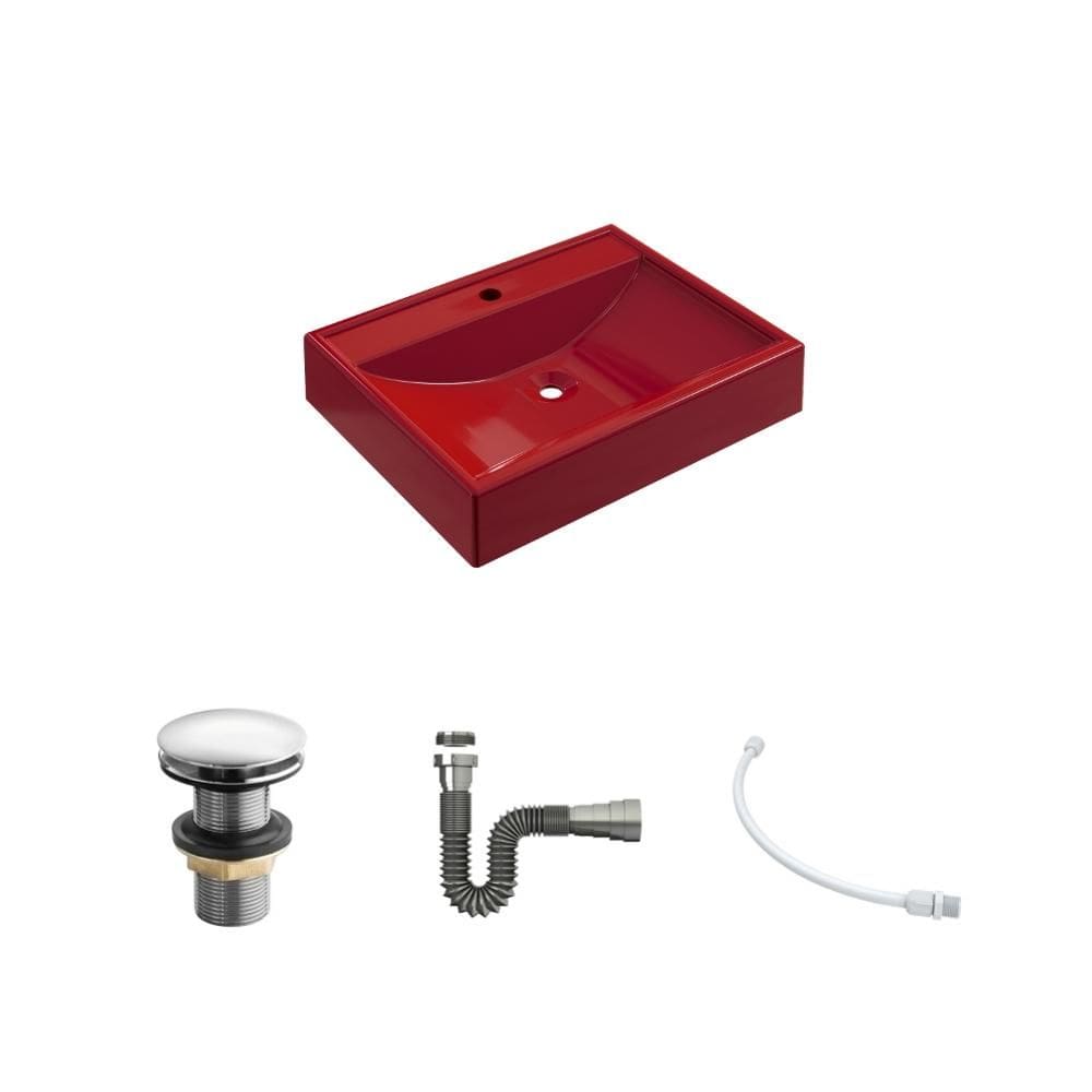 Kit Cuba RT49 C/Válvula Click 1``G + Sifão Cromado + Flexível