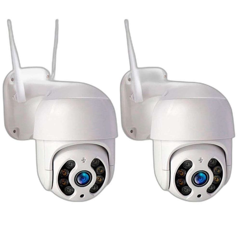 Kit 2 Câmeras Segurança Externa Plus+ Wifi Panomarica