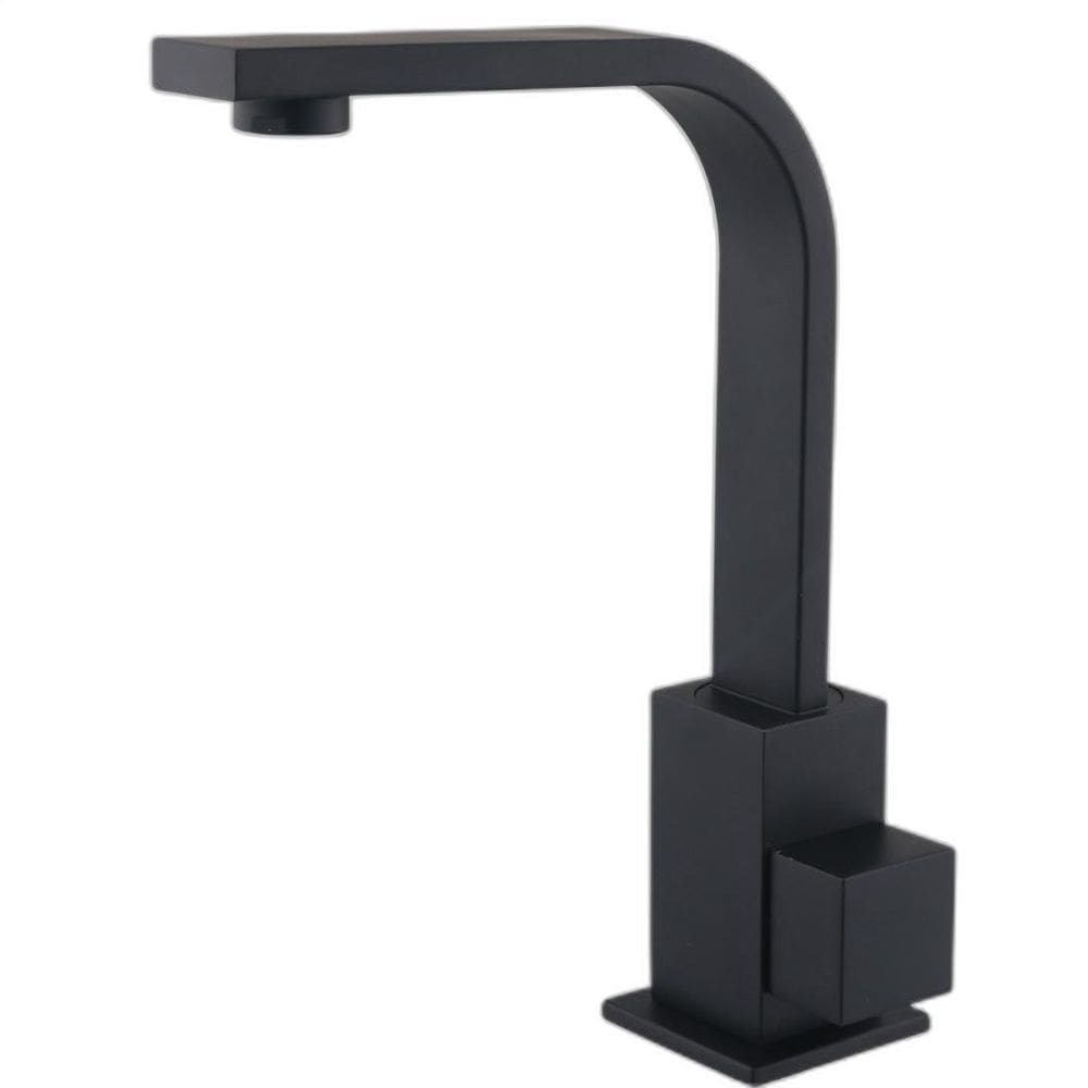 Torneira De Pia Para Banheiro Quadrit Preta Bica Móvel Baixa