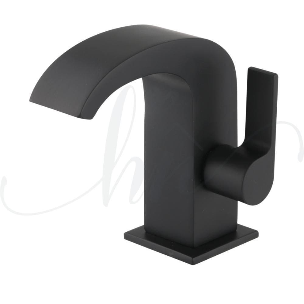 Torneira De Pia Para Banheiro Cascata Luxo Black Baixa C74