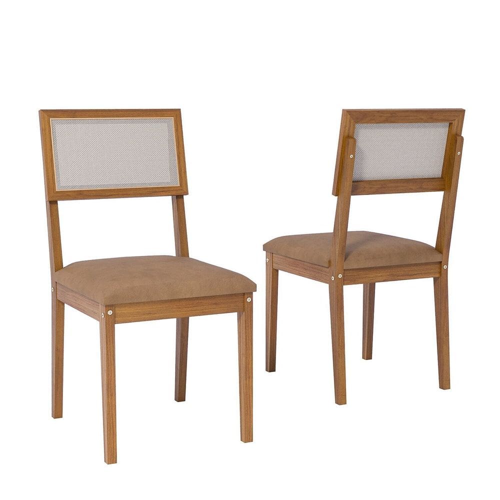Kit 2 Cadeiras de Madeira Eucalipto Encanto Kaki