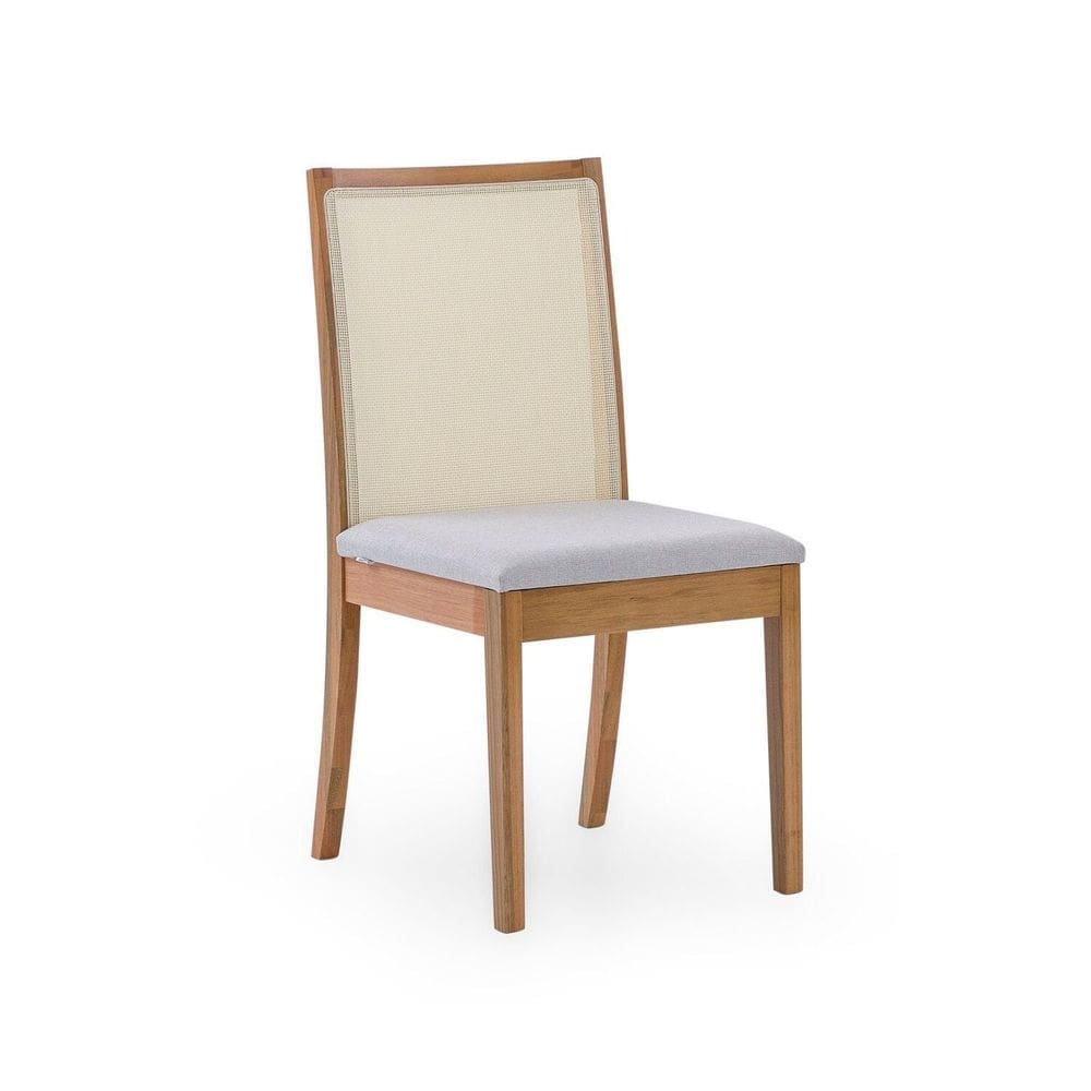 Cadeira para Sala de Jantar Desmontável Alice Marrom Rosado/ Cinza