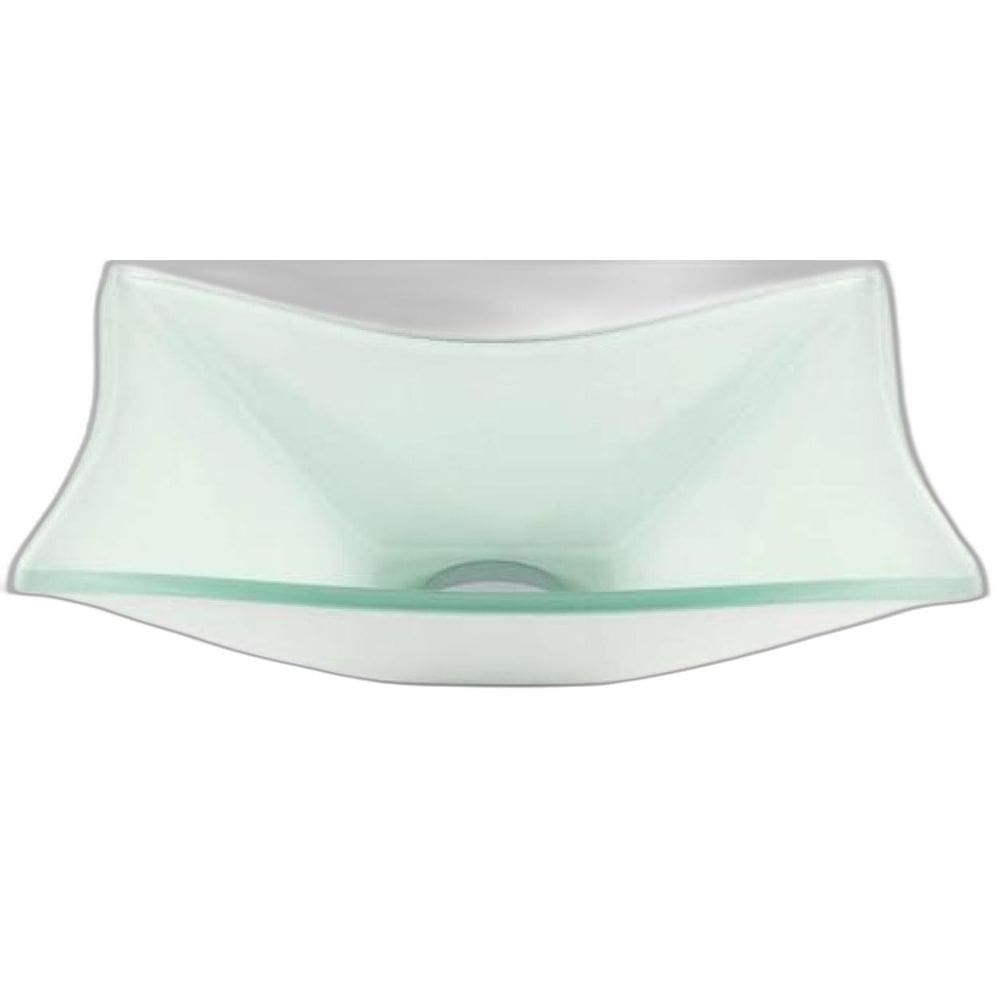 Cuba De Vidro Retangular 39Cm Branca