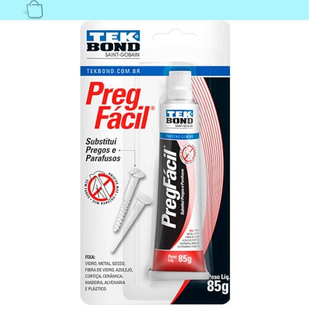 Cola Preg Fácil 85Gr Substitui Prego E Parafuso Tekbond