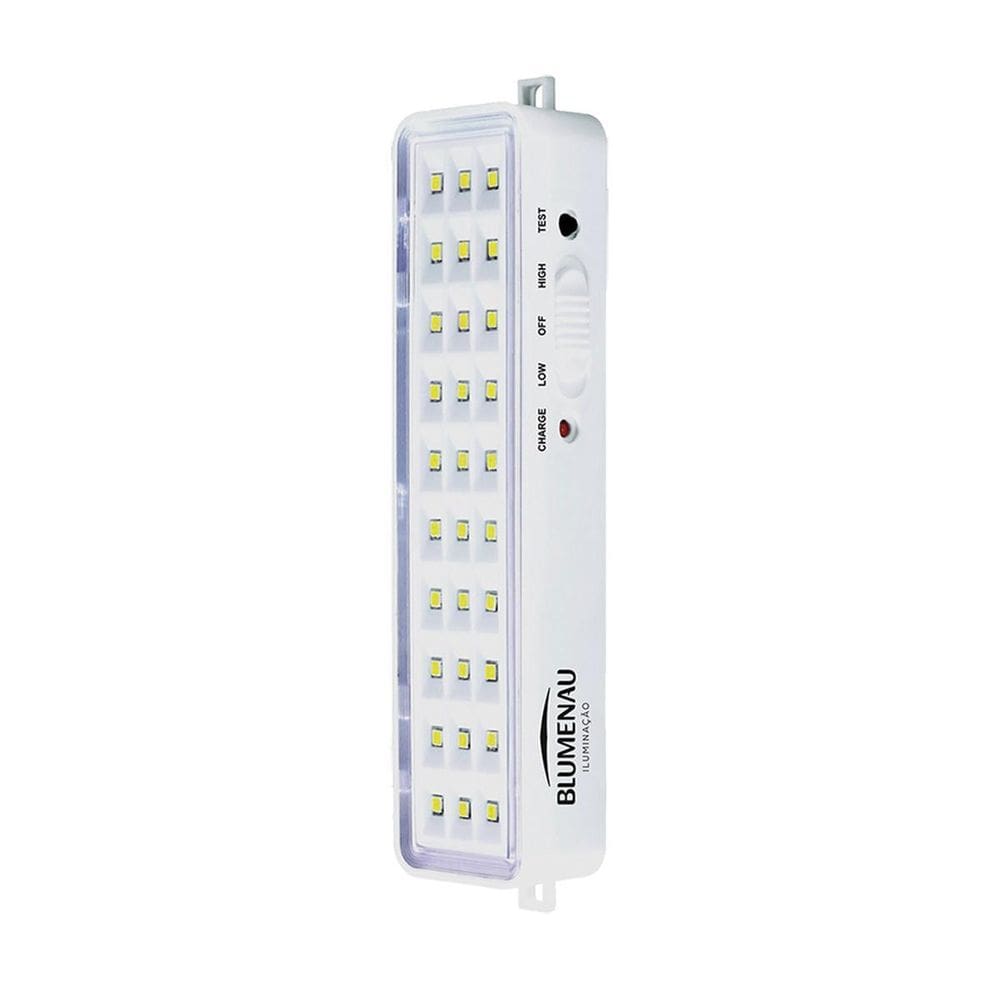 Kit 5 Luminárias De Emergência Blumenau 30 Leds Recarregável