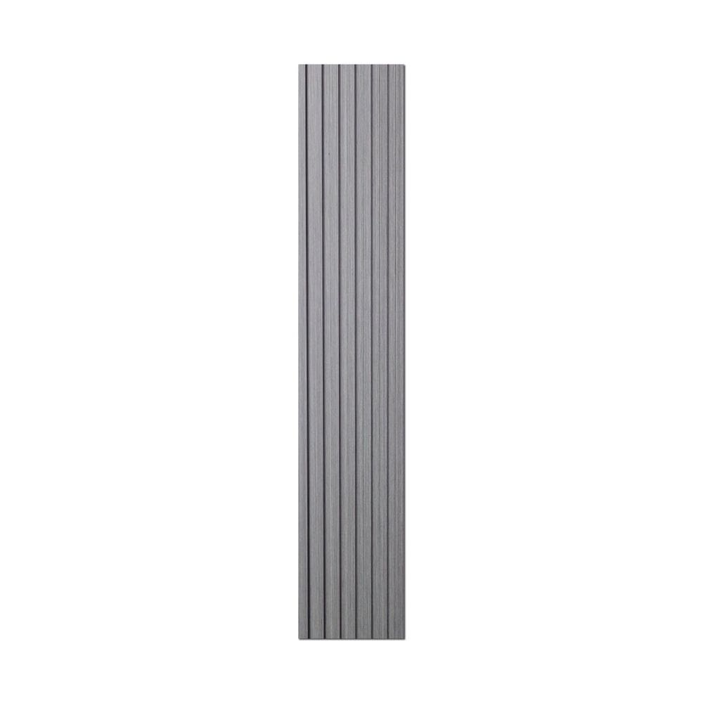 Painel Ripado Interno Liso de Poliestireno 290cm X 14cm 0,10cm Espessura Formaco Decor Cinza