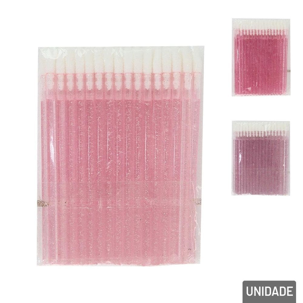 KIT Pincel de Maquiagem 50 Peças Translúcido Color - Tudo em Caixa