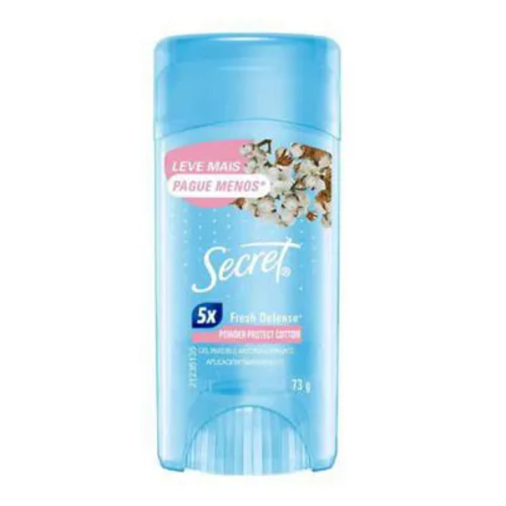 Desodorante Antitranspirante em Gel Secret Powder Protect Cotton Feminino 48h 73g