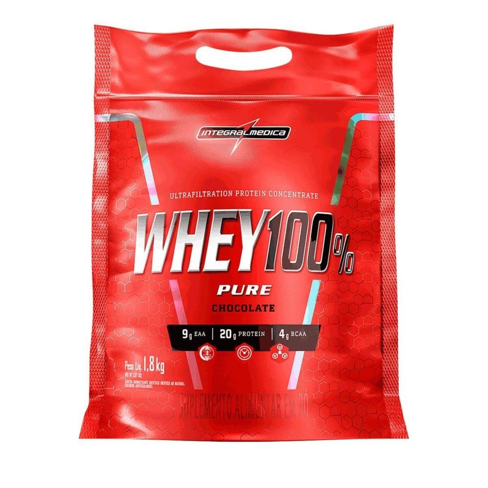 Whey 100% Pure Refil Integralmedica Chocolate 1.8kg