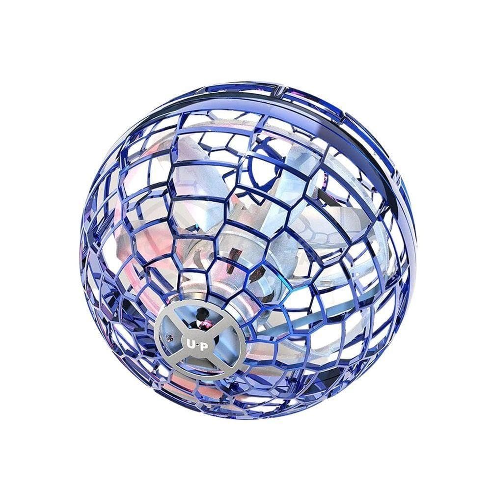 Bola Spinner Voadora Led Divertido Colorido Boomerang Drone Azul