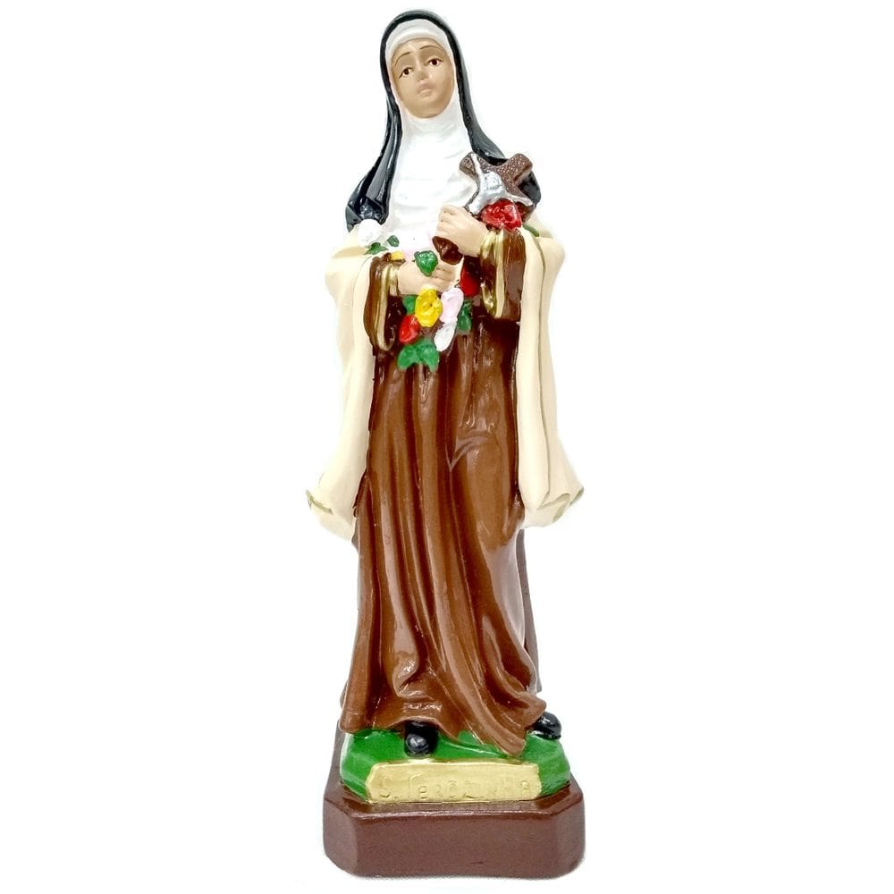 Imagem De Santa Terezinha Do Menino Jesus Gesso 20 Cm