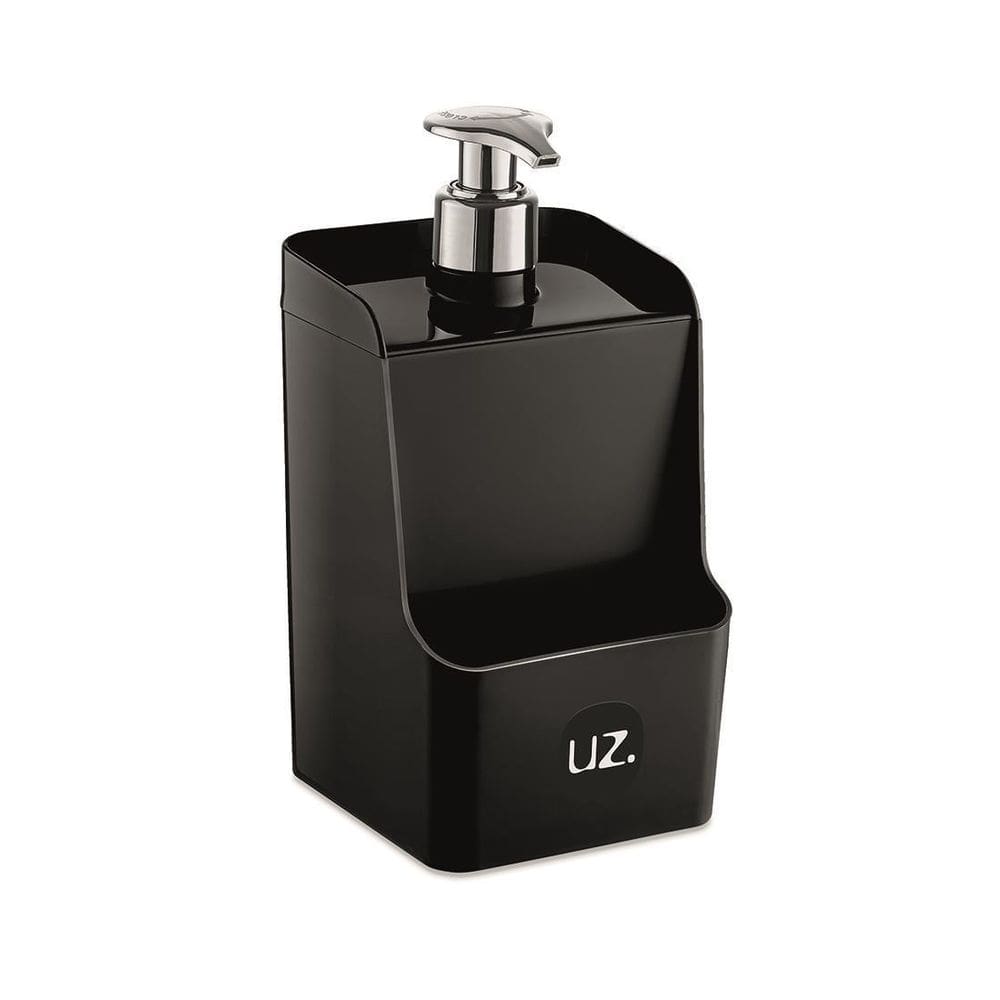 Porta Detergente Slim Dispenser Suporte Esponja Uz Preto