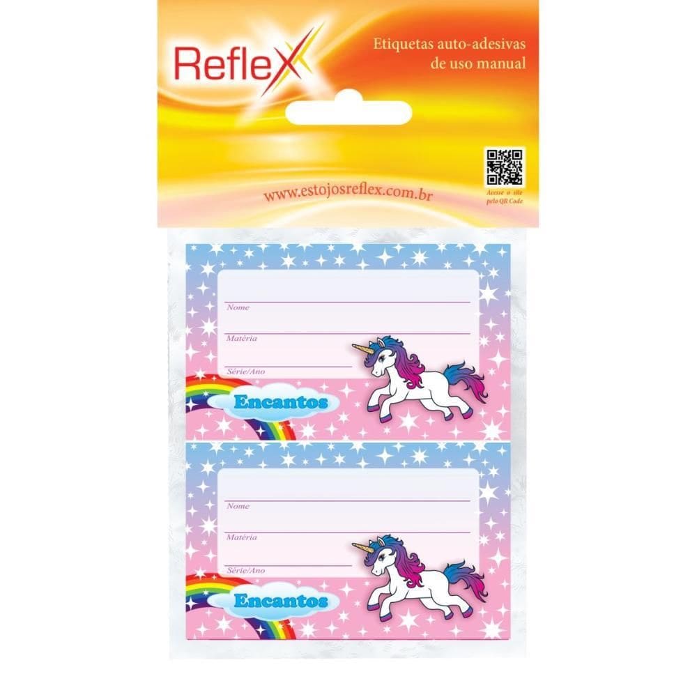 Etiqueta Escolar Decorada Feminina 50x80mm. - Reflex