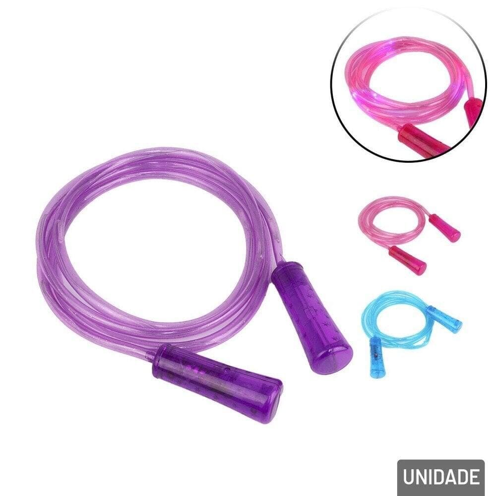Pula Corda 2m de Plástico Color Led - Tudo em Caixa