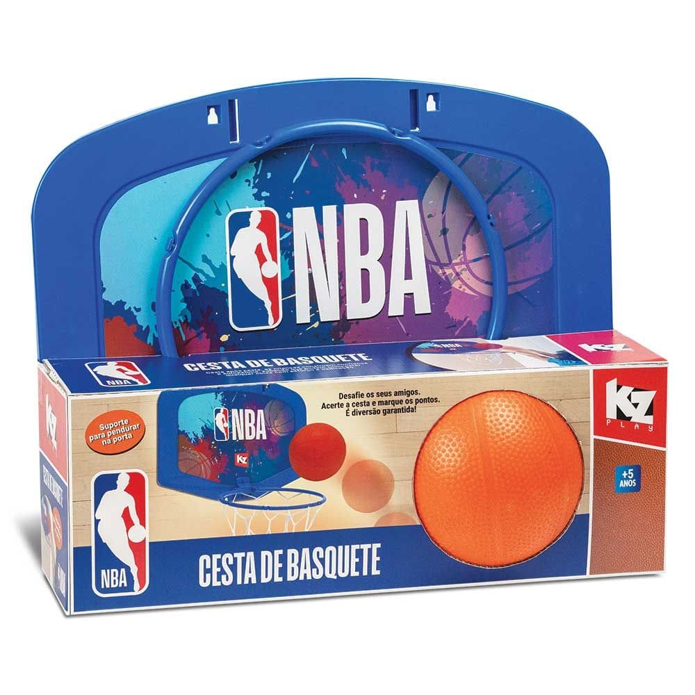 Cesta Basquete Infantil NBA c/Suporte Porta - KZ