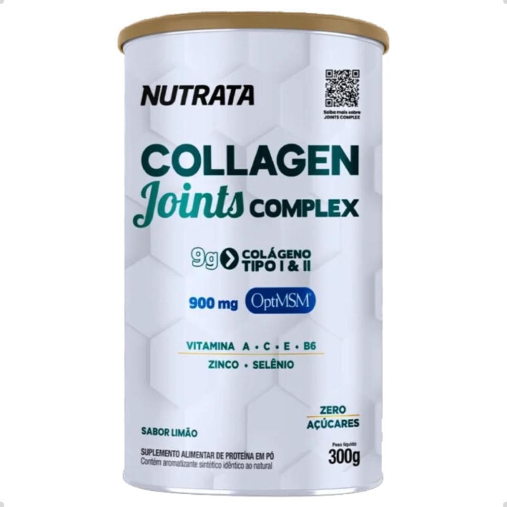 Collagen Joint Complex 900Mg Msm 300G Nutrata Sabor:Limão