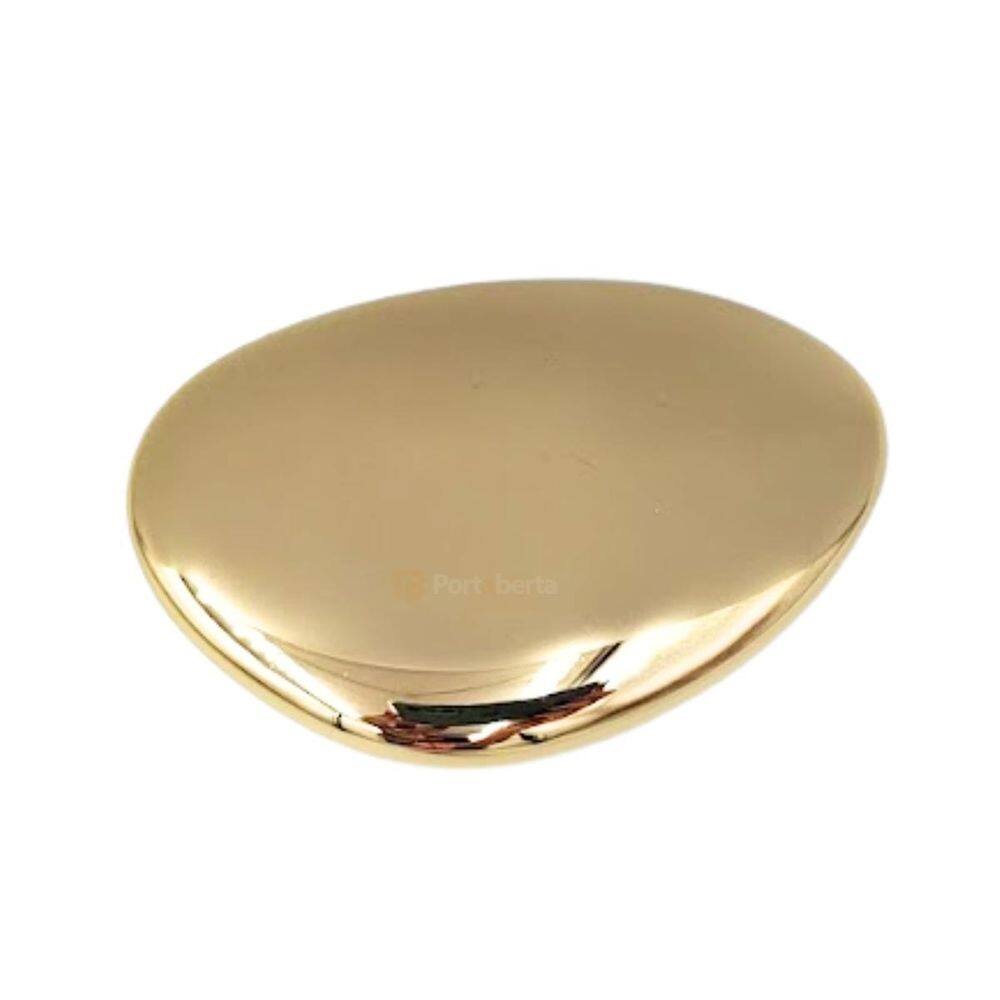 Puxador Seixo G 78Mm X 50Mm Gold Dourado Brilhante Zen