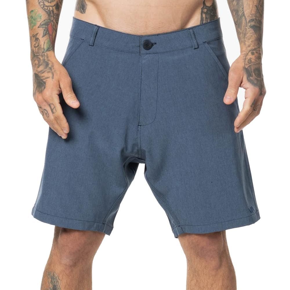 Bermuda RVCA Back In Hybrid 18&quot; WT24 Masculina Marinho