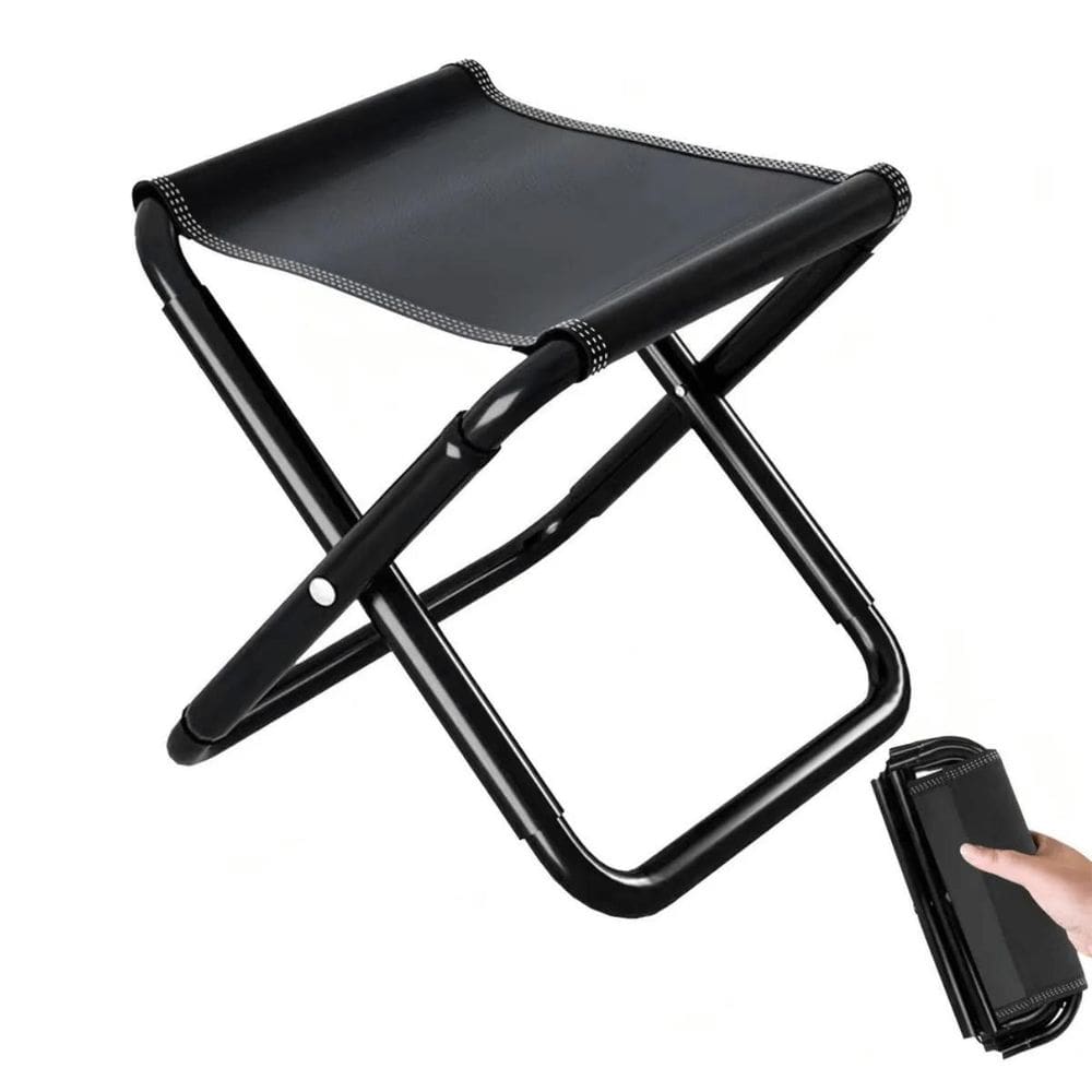 Mini Cadeira Dobrável Banco Portátil De Pesca Camping Filas