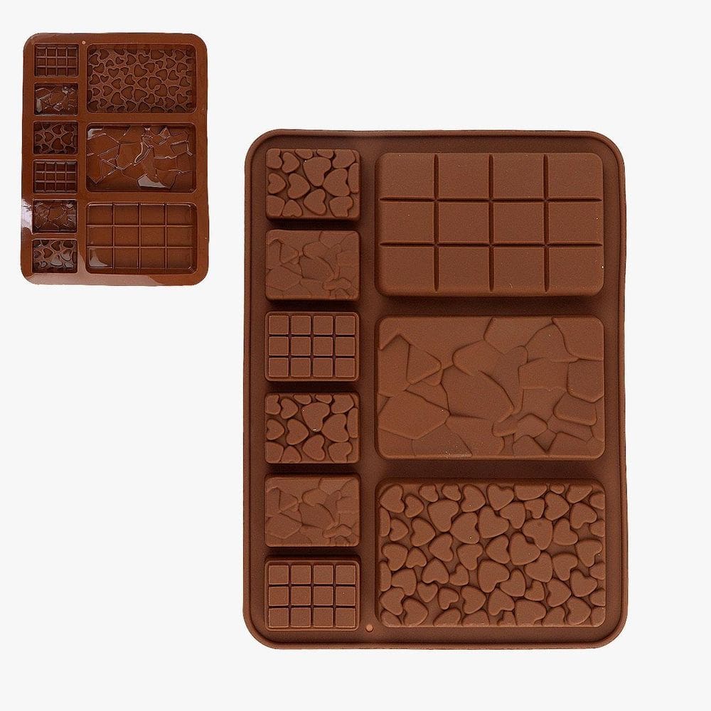 Forma Para Chocolate Silicone Barra - Tudo em Caixa