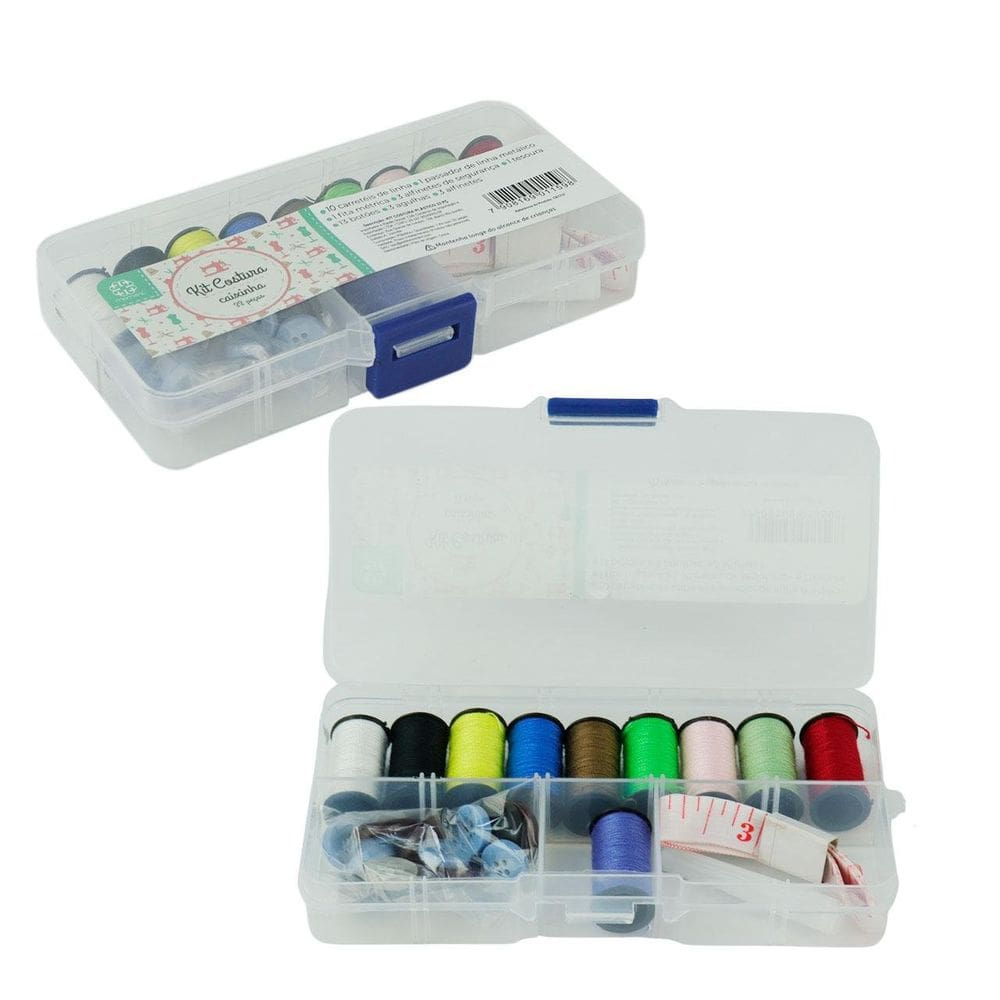 KIT de Costura 33 Peças com Estojo - Tudo em Caixa