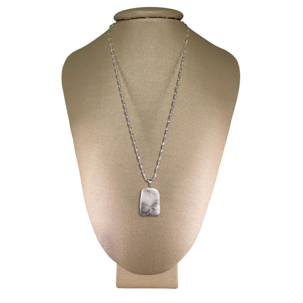 Colar Prata 925 Hélice Howlita Polida - Ponte Vecchio Joias