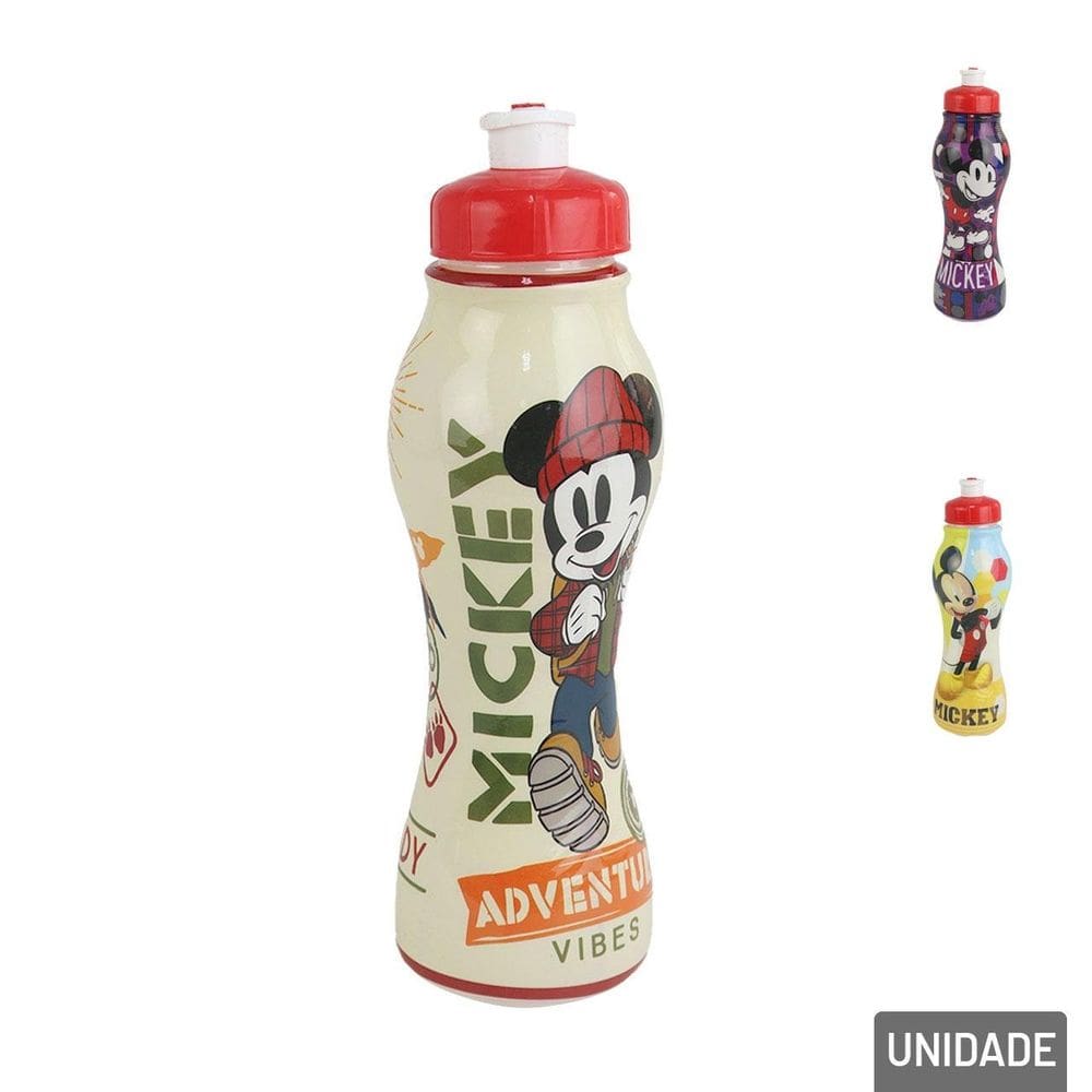 Garrafa de Plástico 450ml Squeeze Mickey - Tudo em Caixa