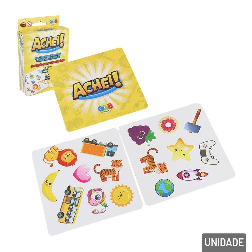 Jogo Achei! com 56 Cartas - Tudo em Caixa
