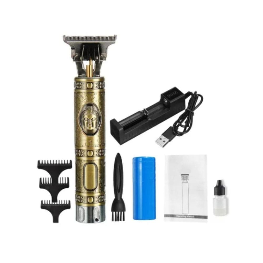 Aparador De Barba Eletrico Gold Buda Cy Bat