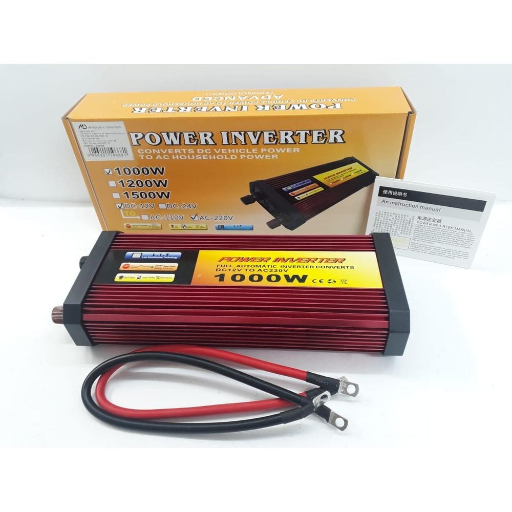 Inversor Power Inverter 1000W 12V Para 220V Único