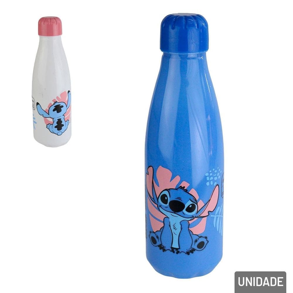 Garrafa de Plástico 600ml Squeeze Stitch Color - Tudo em Caixa