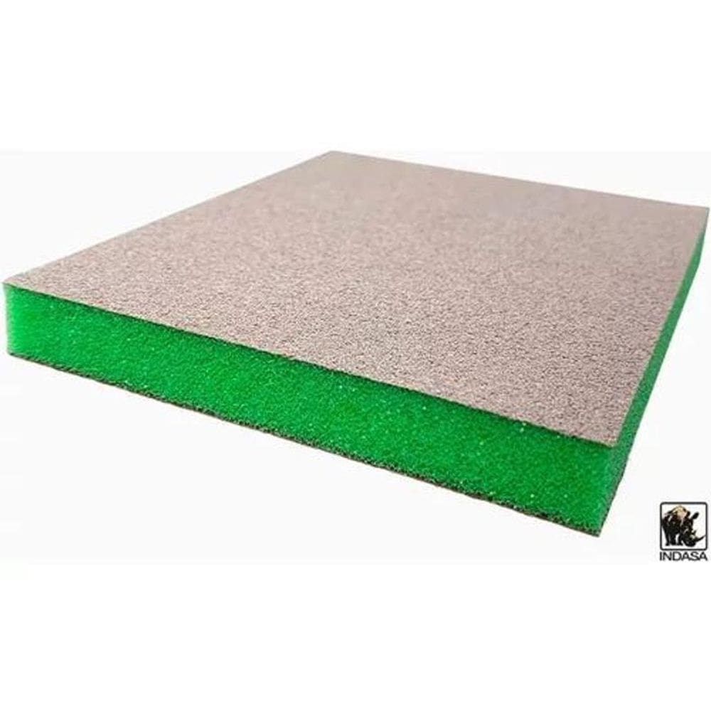 Esponja Auto Dupla Face Verde Super Fina Indasa
