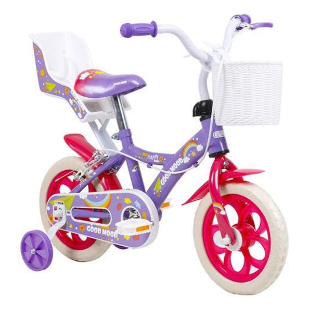 Bicicleta Infantil Flower Aro 12 Good Mood Lilás
