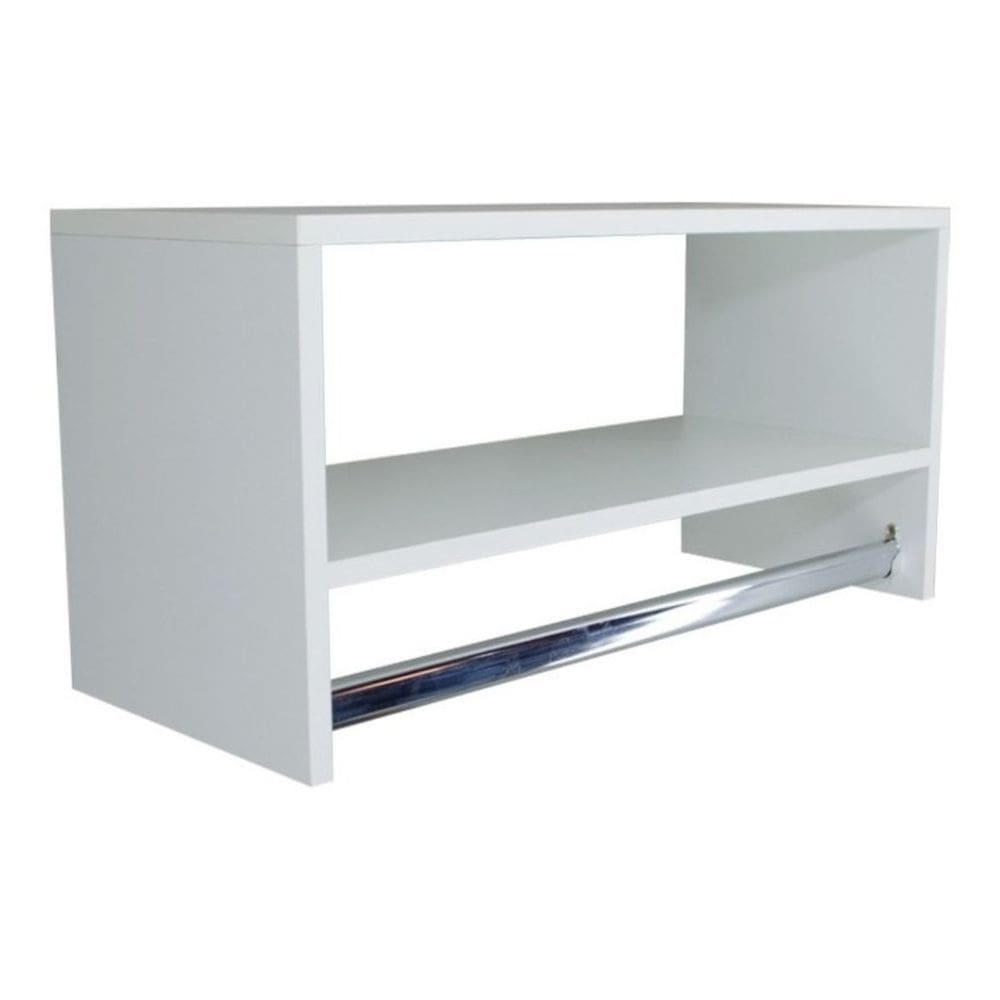 Cabideiro Parede Organizador Multiuso Branco 63X30X32Cm - Deep