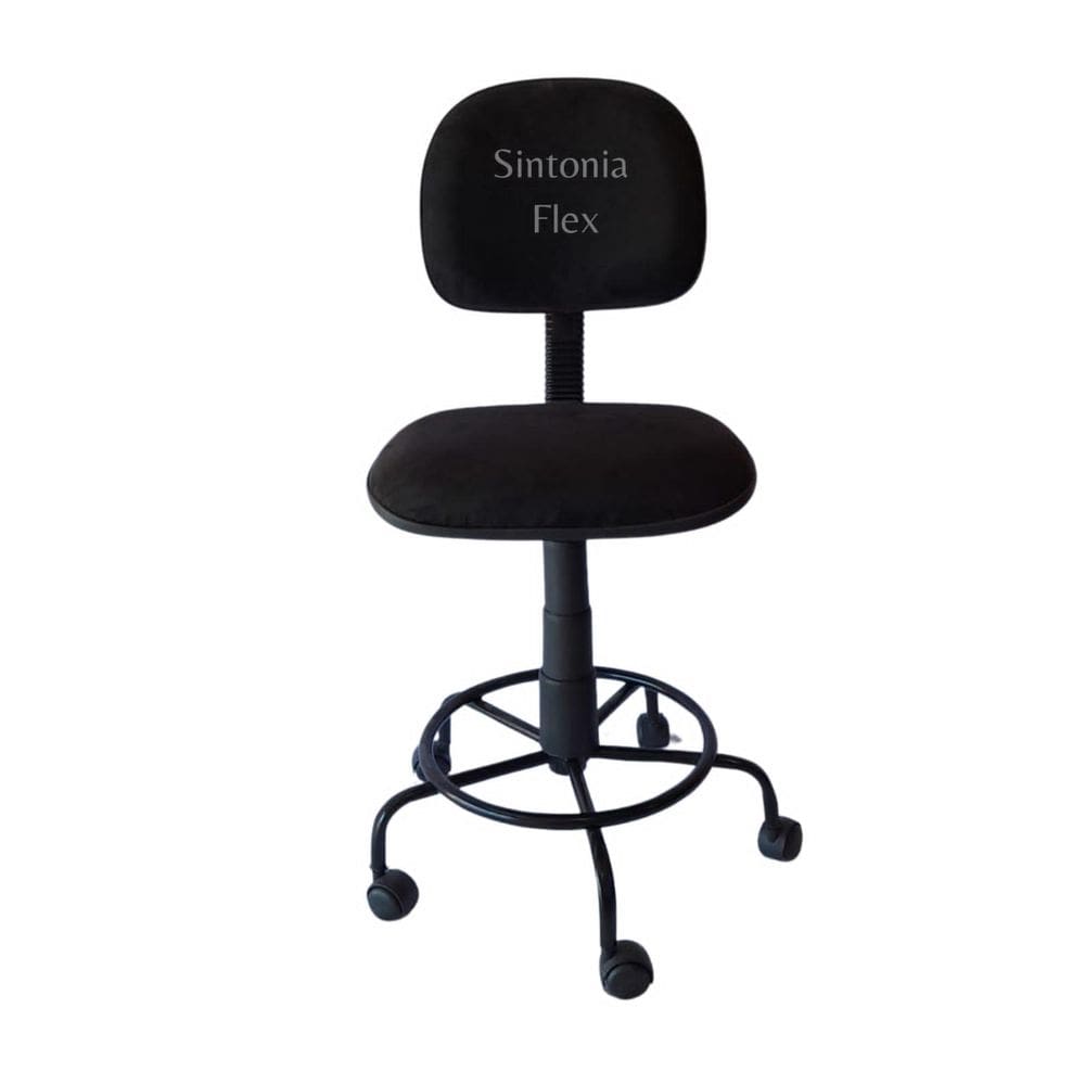 Cadeira Secretaria Regulagem Altura Base Ferro Rodízio E