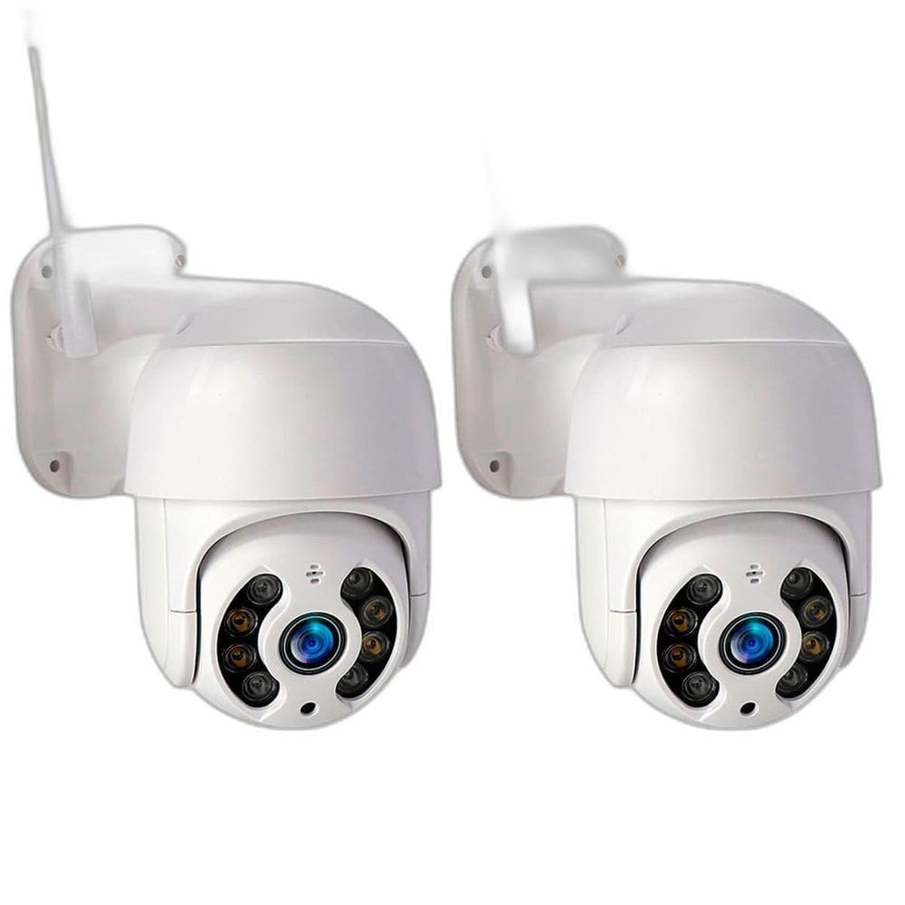 Kit 2 Câmeras Segurança Externa Plus+ Wifi Panomarica