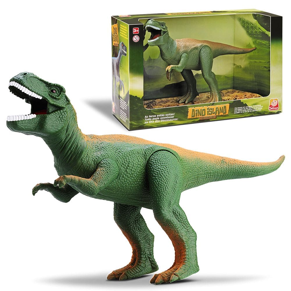 Dinossauro Tiranossauro Rex Articulado Vinil 32Cm Realista