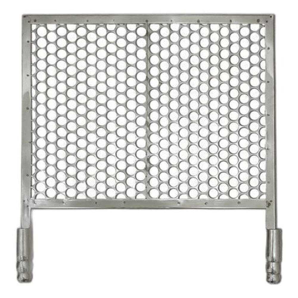 Grelha Para Churrasqueira Moeda 69X40 Em Inox Pré Moldada