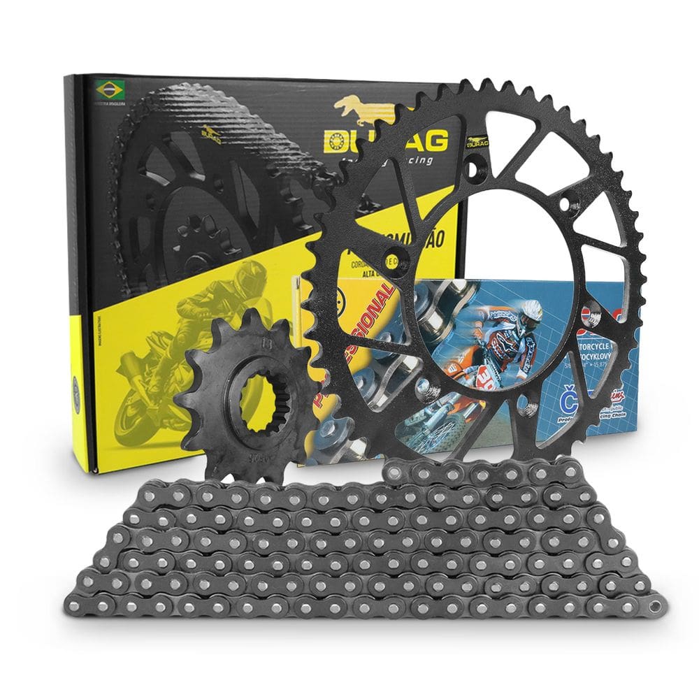 Kit Relação Durag Corrente Cz S/ Retentor Ktm Husqvarna GasGas 250/300/350/450