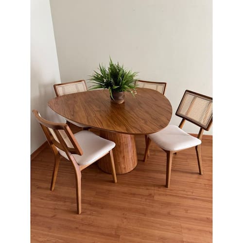 imagem-Sala de Jantar Orgânica 4 Cad 1,35x1,35m - Ariel - Requinte